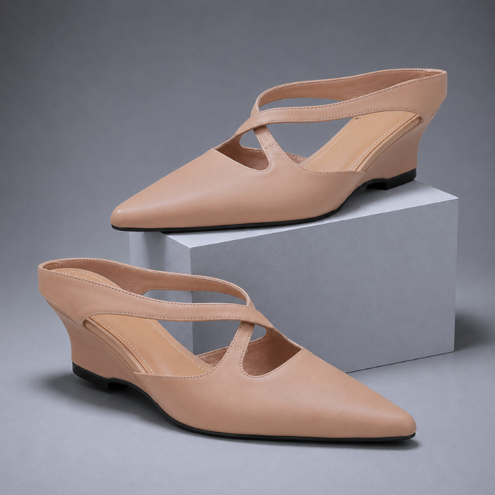 Brooklyn Crisscross Wedge Mule