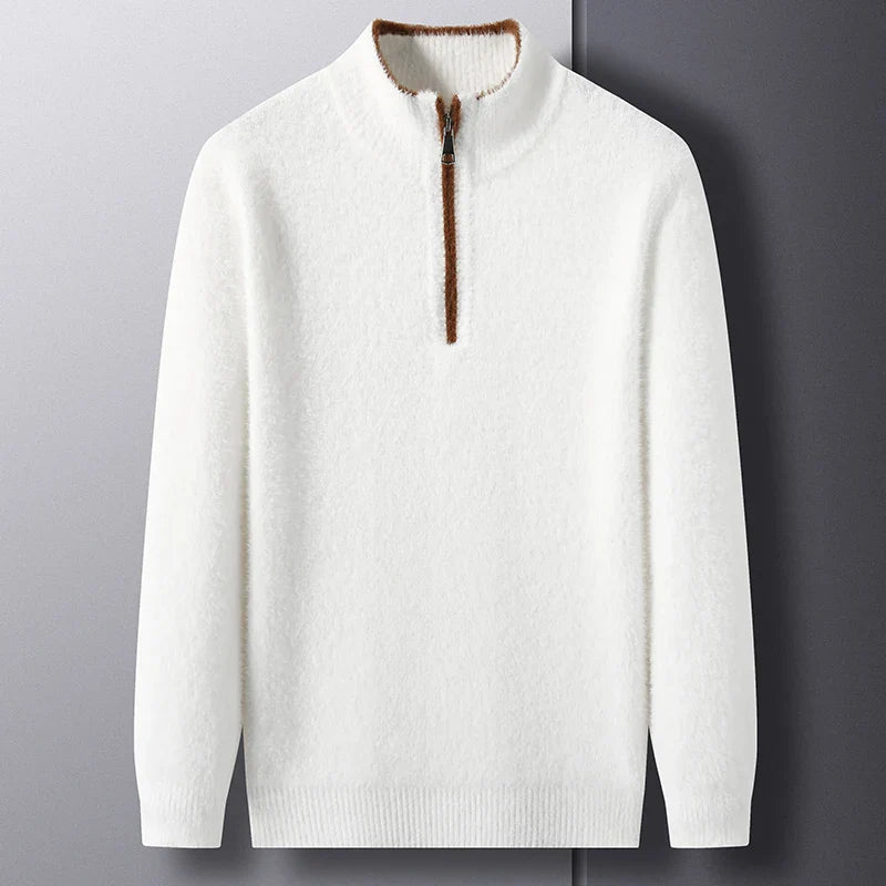 The Heather Quarter Zip Pullover
