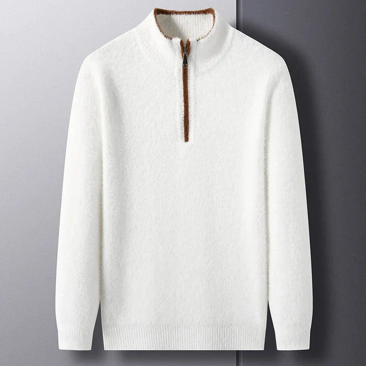 The Heather Quarter Zip Pullover