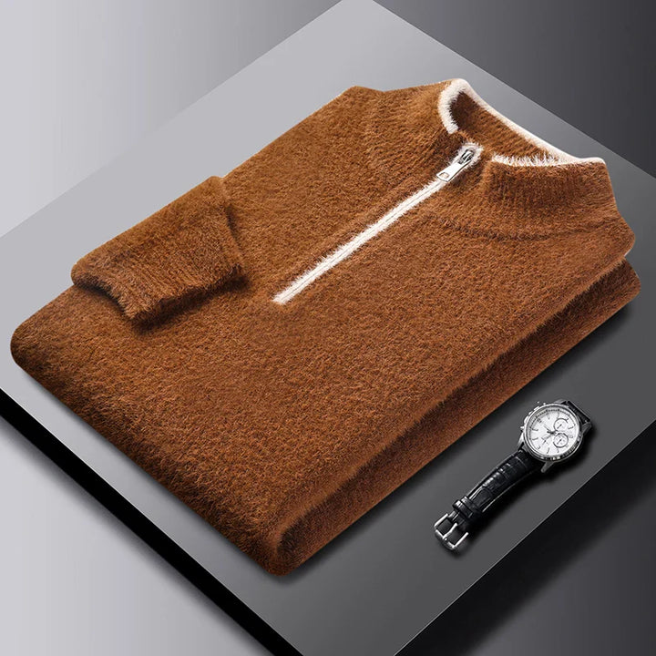 The Heather Quarter Zip Pullover