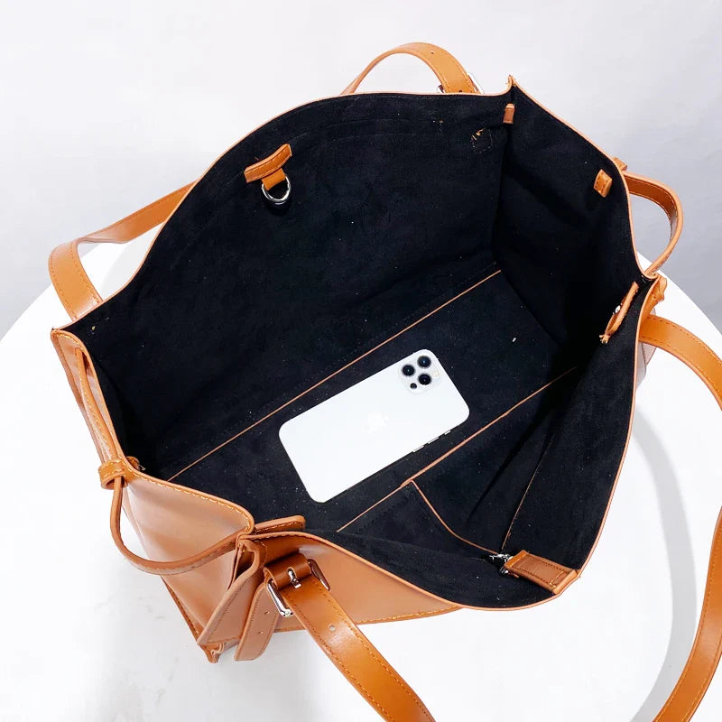 The Heather Leather Tote