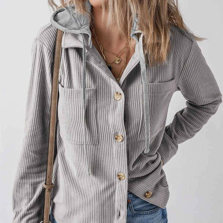 Summer Hooded Button Shirt
