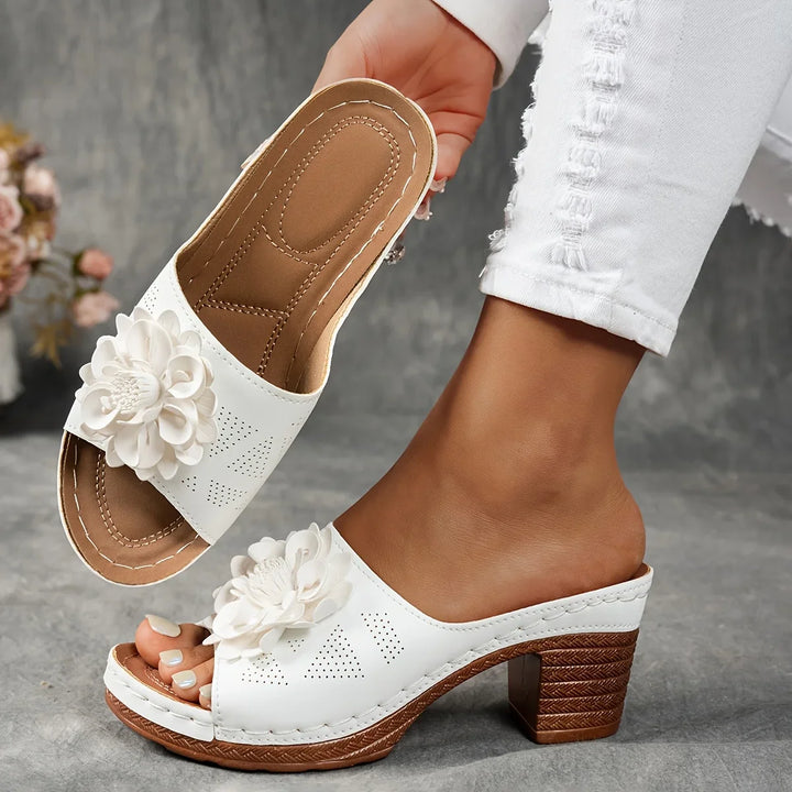 Whitney Floral Block Heel