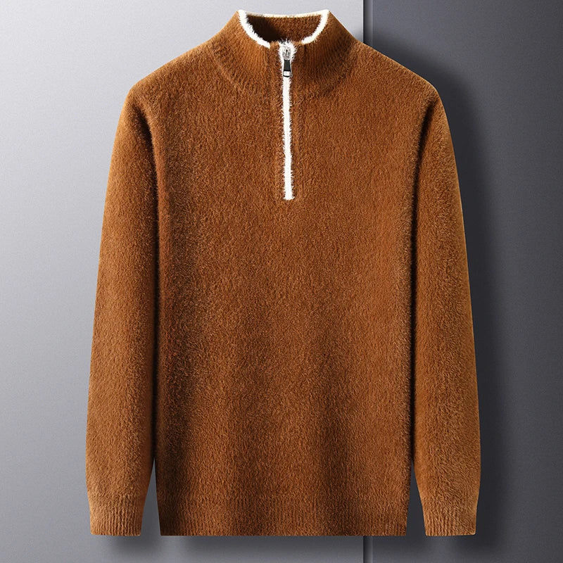 The Heather Quarter Zip Pullover