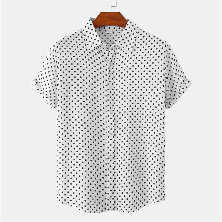 Peyton Dot Print Button-Up Shirt