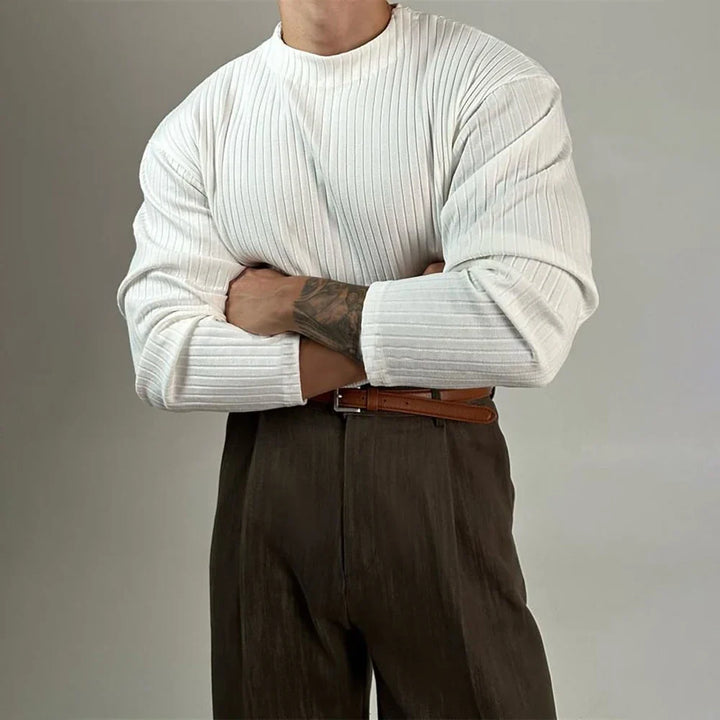 Morgan Oliver Ribbed Long Sleeve Shirt