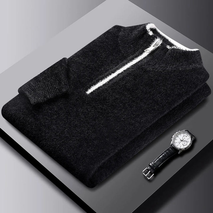The Heather Quarter Zip Pullover