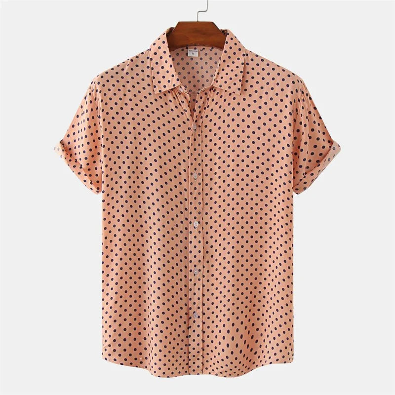 Peyton Dot Print Button-Up Shirt