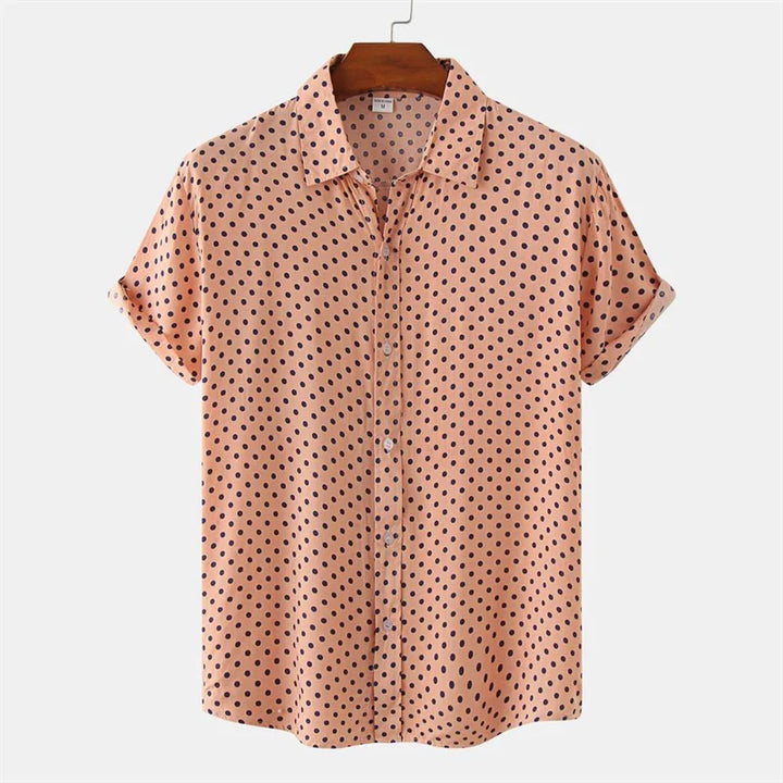 Peyton Dot Print Button-Up Shirt