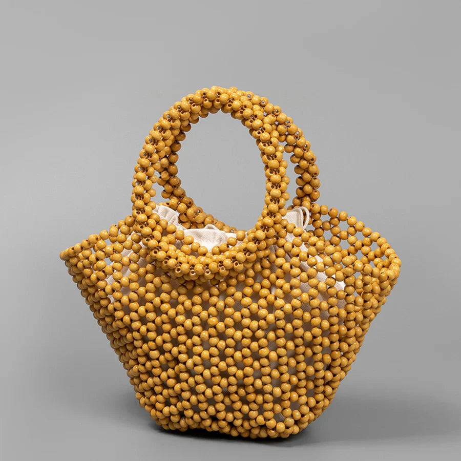 The Megan Wooden Bead Tote