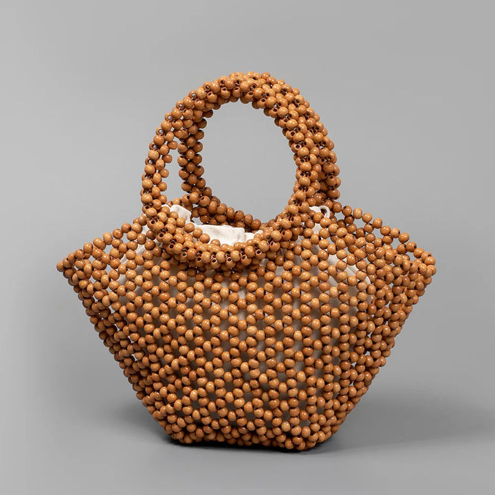 The Megan Wooden Bead Tote