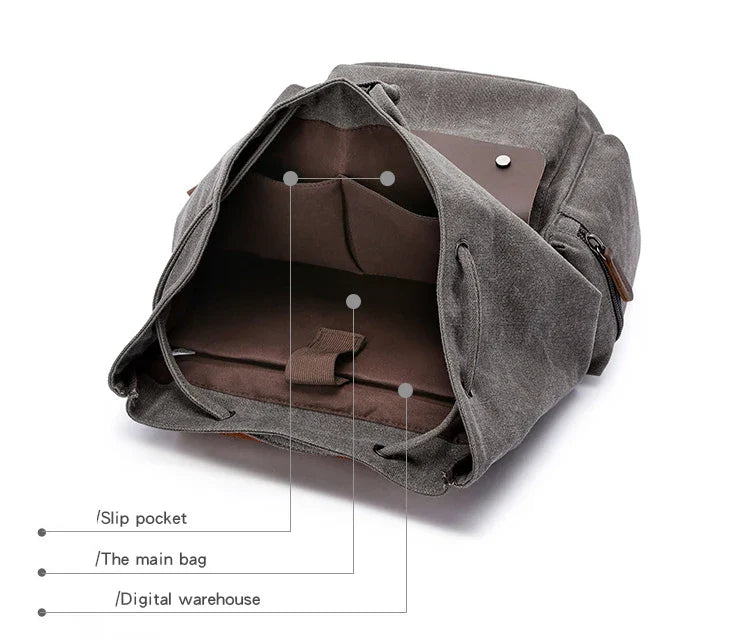 Sterling Canvas & Leather Backpack
