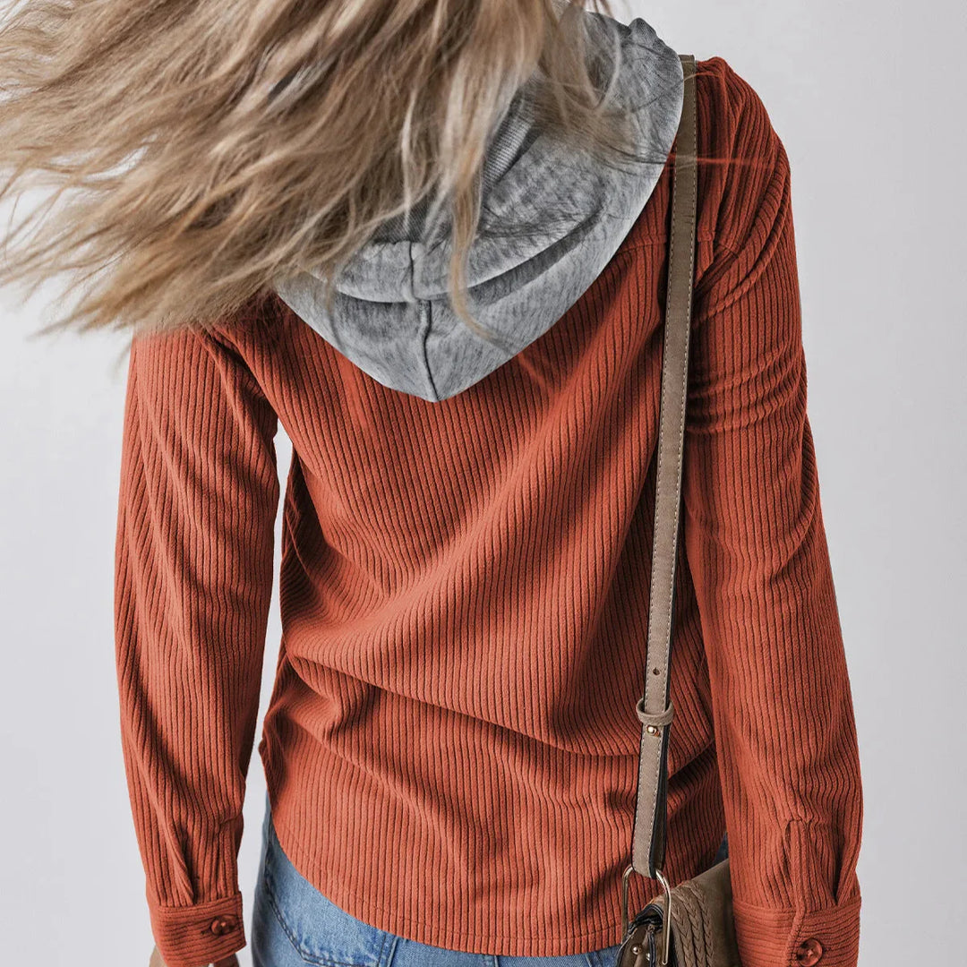 Summer Hooded Button Shirt