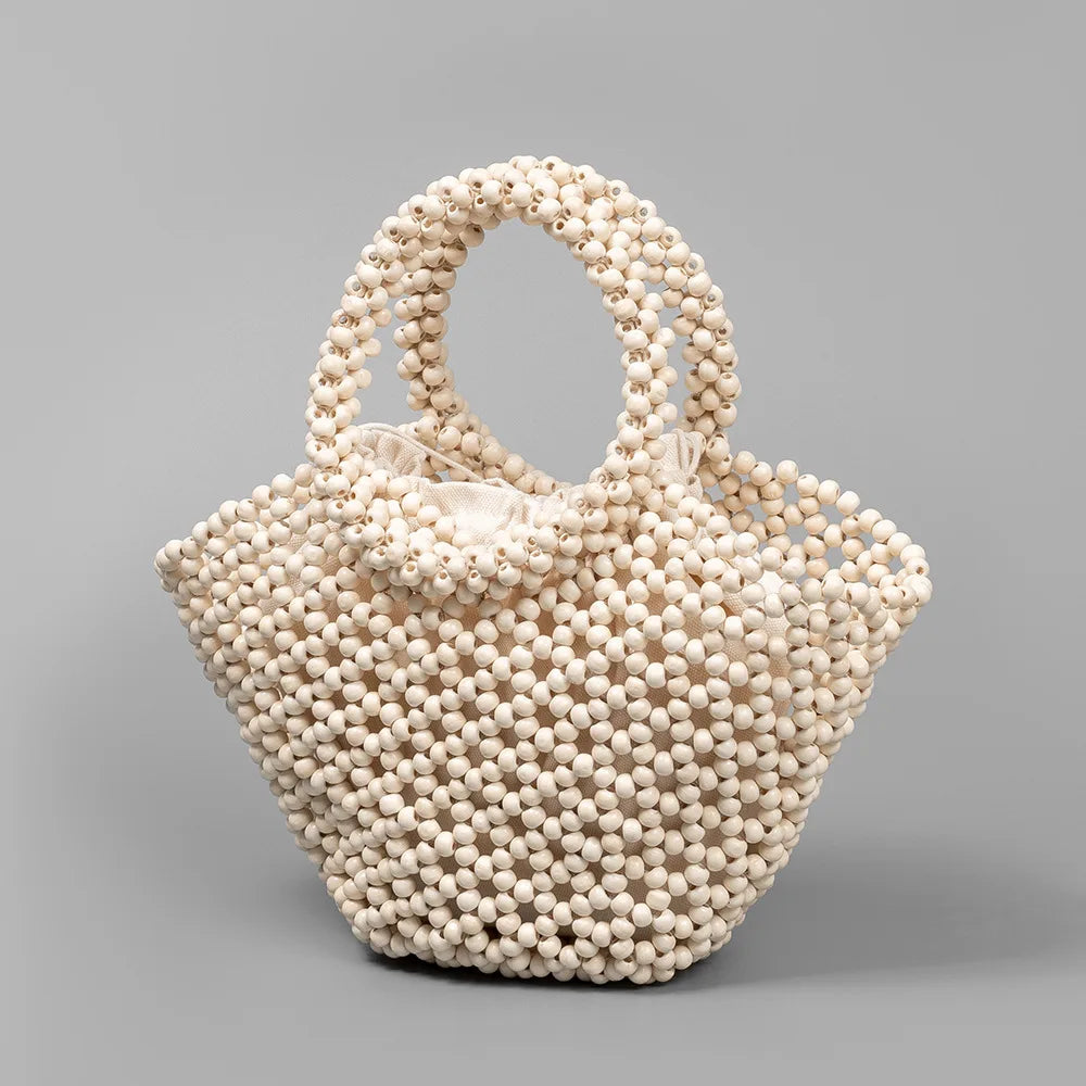 The Megan Wooden Bead Tote