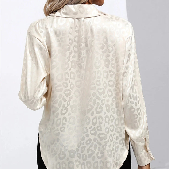 Allison Leopard Satin Blouse