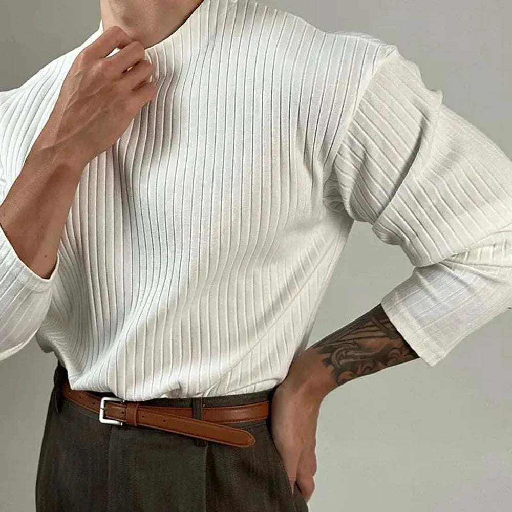 Morgan Oliver Ribbed Long Sleeve Shirt