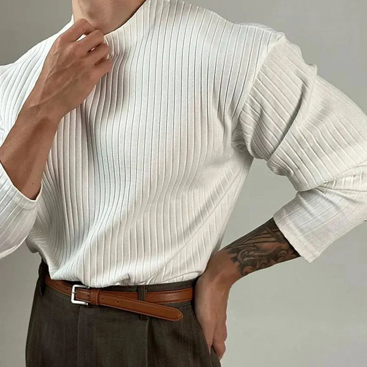 Morgan Oliver Ribbed Long Sleeve Shirt