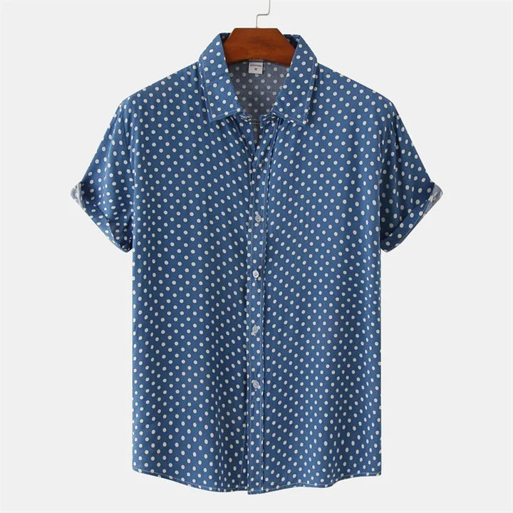 Peyton Dot Print Button-Up Shirt