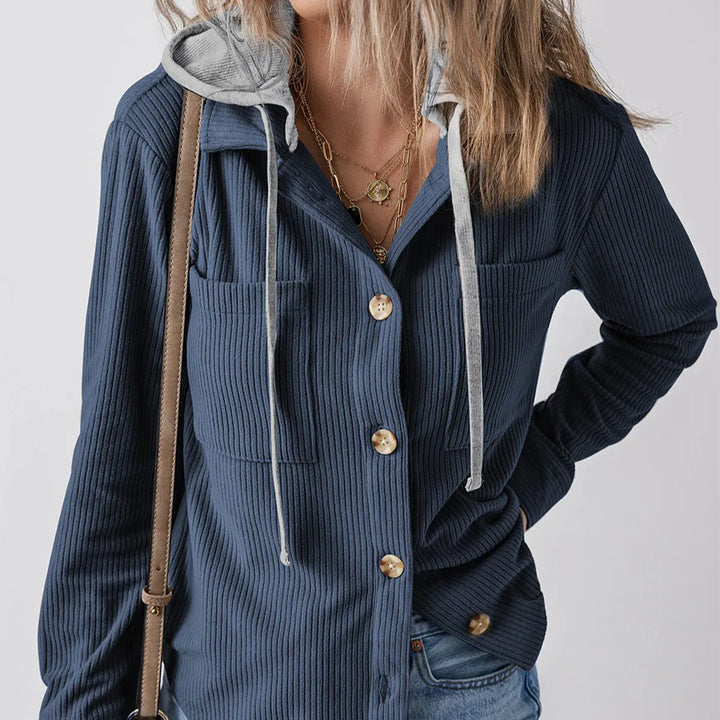 Summer Hooded Button Shirt