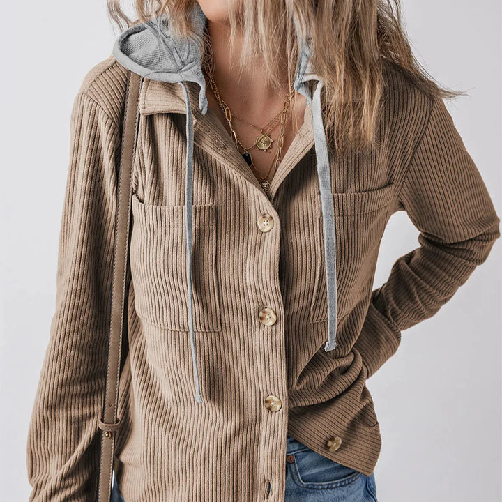 Summer Hooded Button Shirt