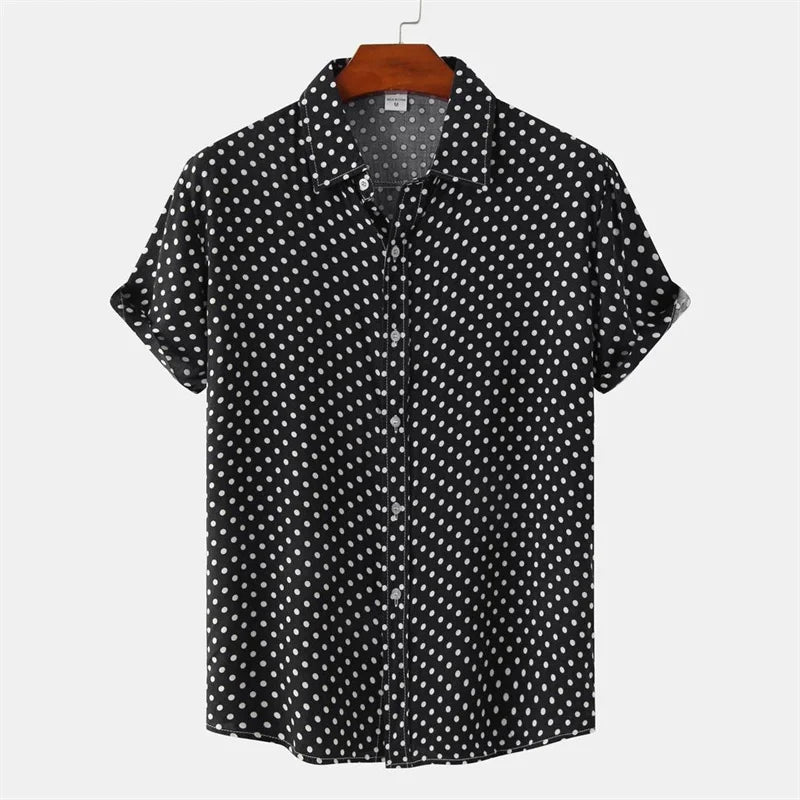 Peyton Dot Print Button-Up Shirt