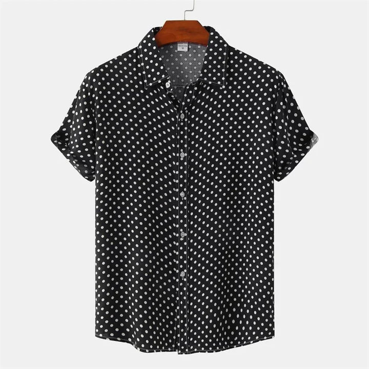 Peyton Dot Print Button-Up Shirt