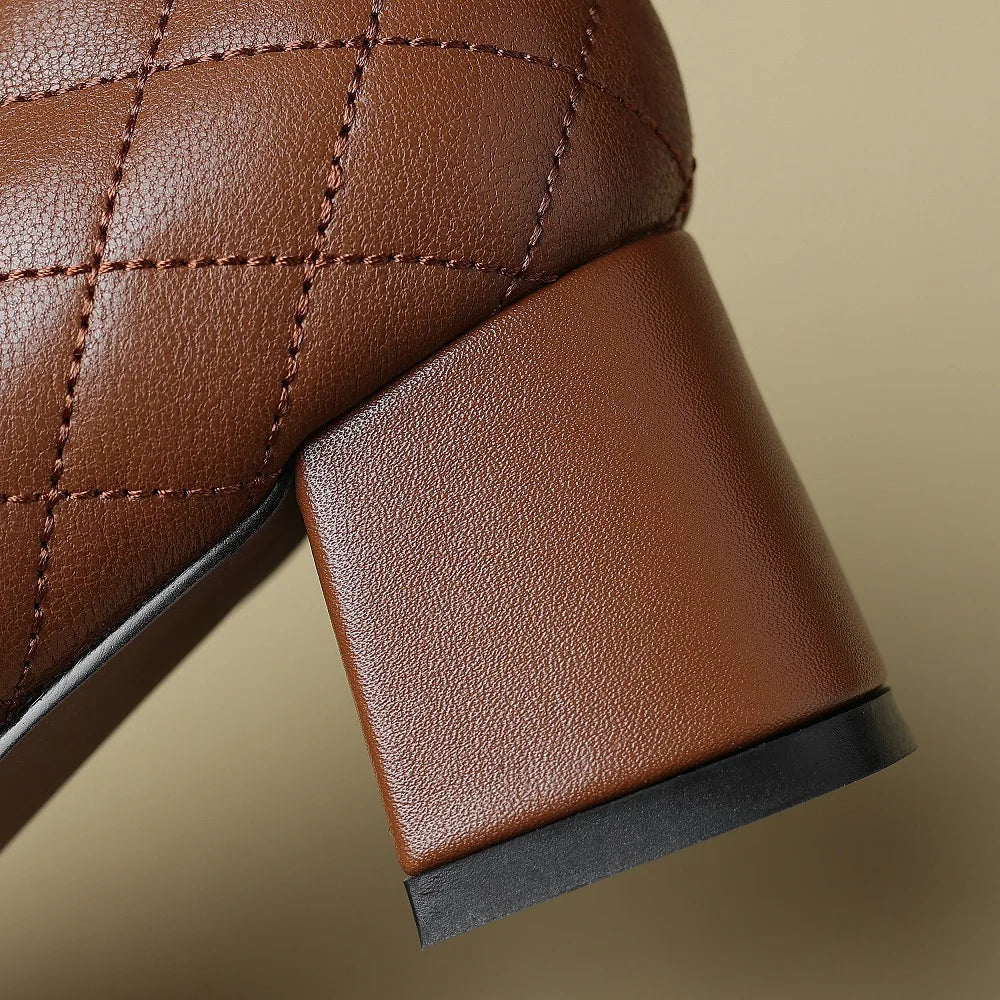 Amber Block Heel Pump