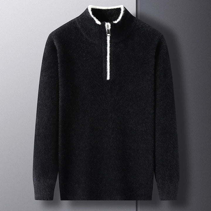 The Heather Quarter Zip Pullover