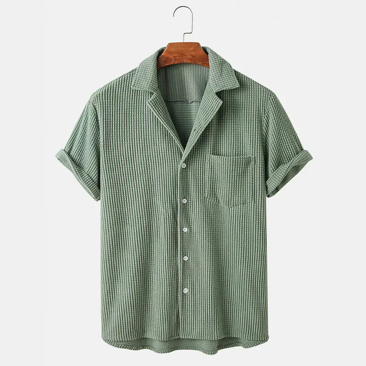 Reagan Waffle Knit Button-Up Shirt