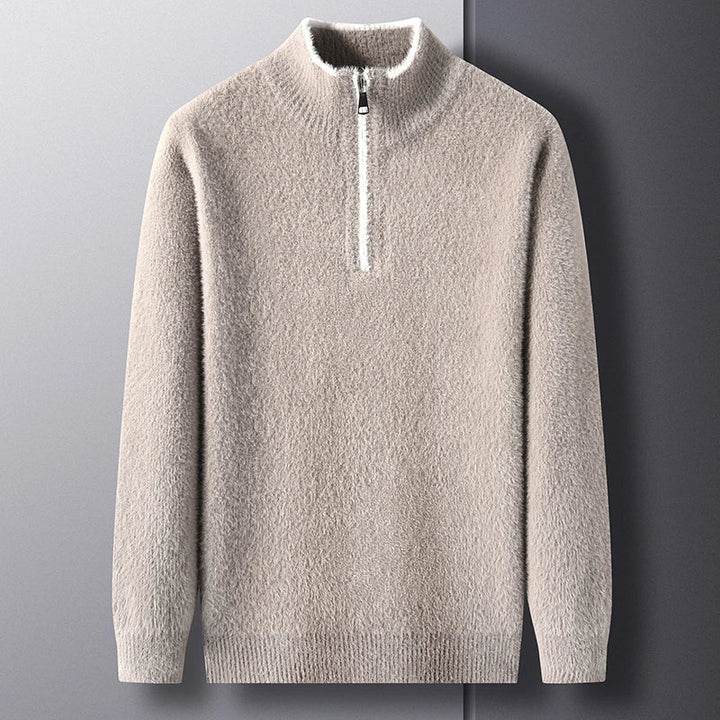 The Heather Quarter Zip Pullover