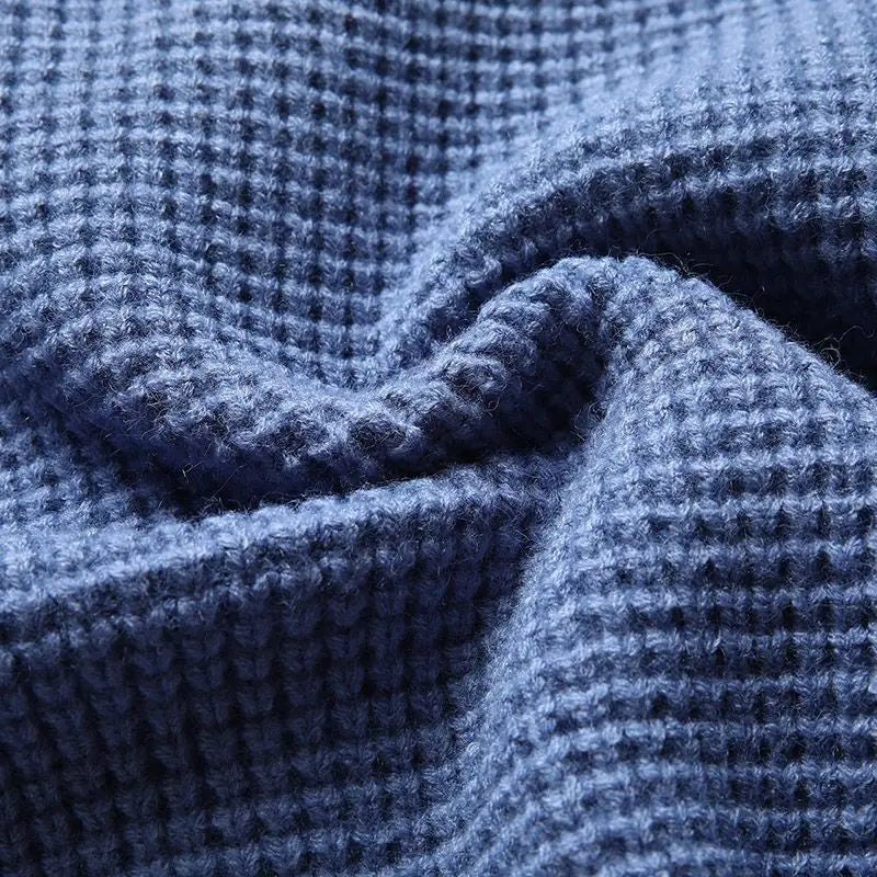 Evan De Luca Waffle-Knit Cardigan