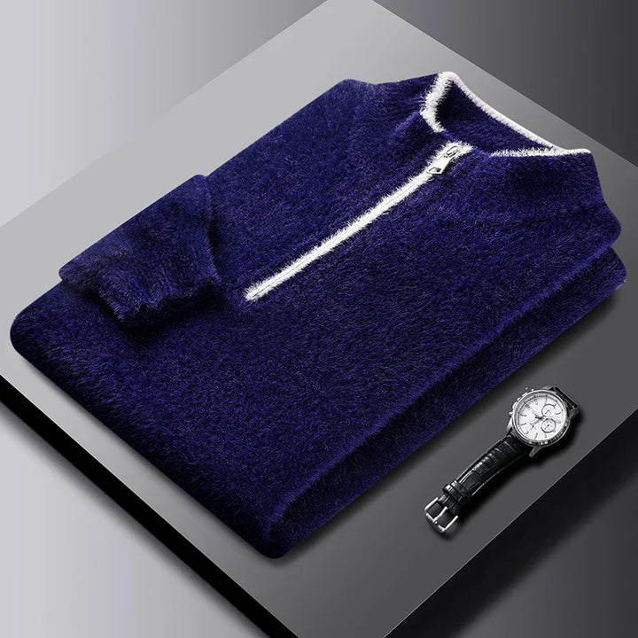 The Heather Quarter Zip Pullover