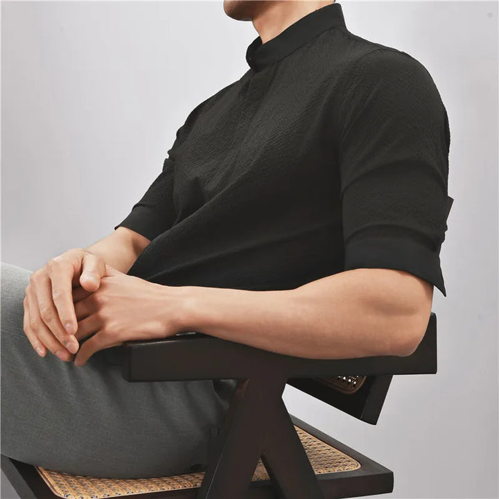 Kendall Woven Band Collar Shirt