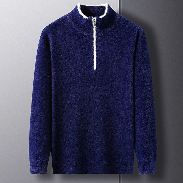 The Heather Quarter Zip Pullover