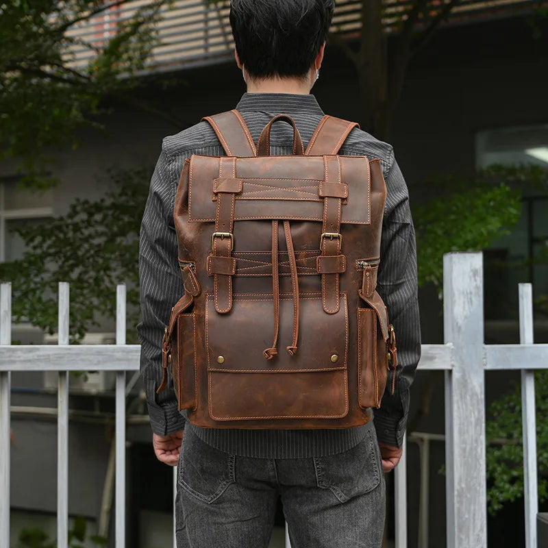 The Chase Full-Grain Leather Backpack