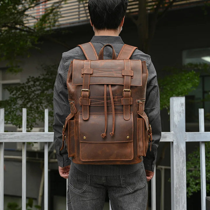 The Chase Full-Grain Leather Backpack