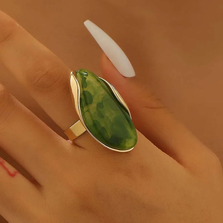 Velour Cabochon Gemstone Ring