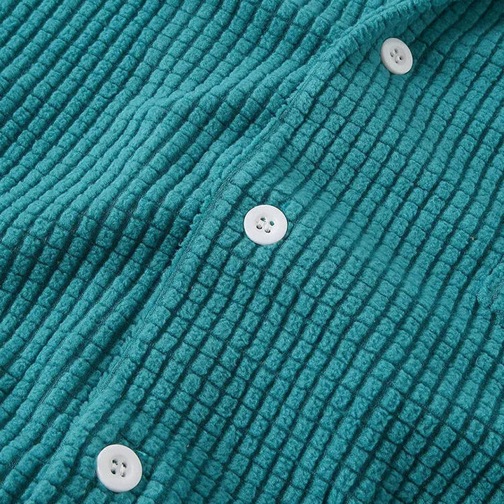 Reagan Waffle Knit Button-Up Shirt