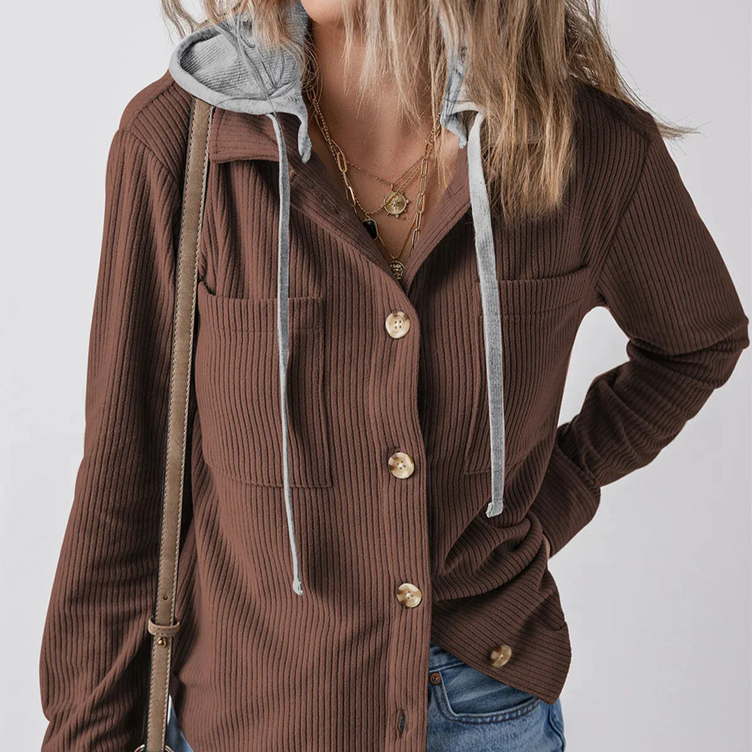 Summer Hooded Button Shirt