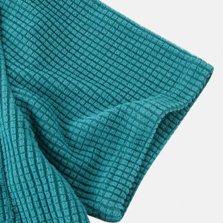 Reagan Waffle Knit Button-Up Shirt