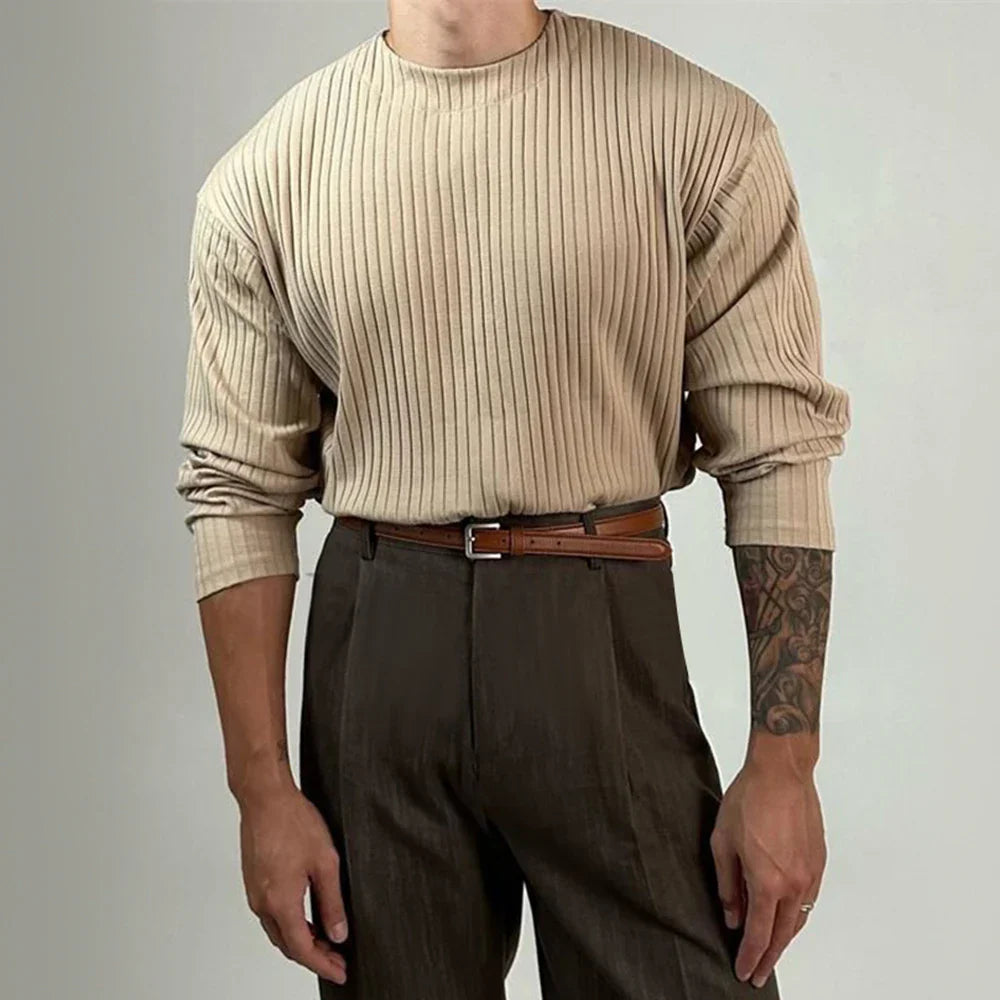 Morgan Oliver Ribbed Long Sleeve Shirt