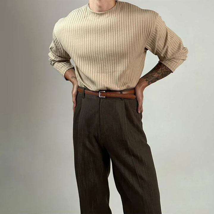 Morgan Oliver Ribbed Long Sleeve Shirt