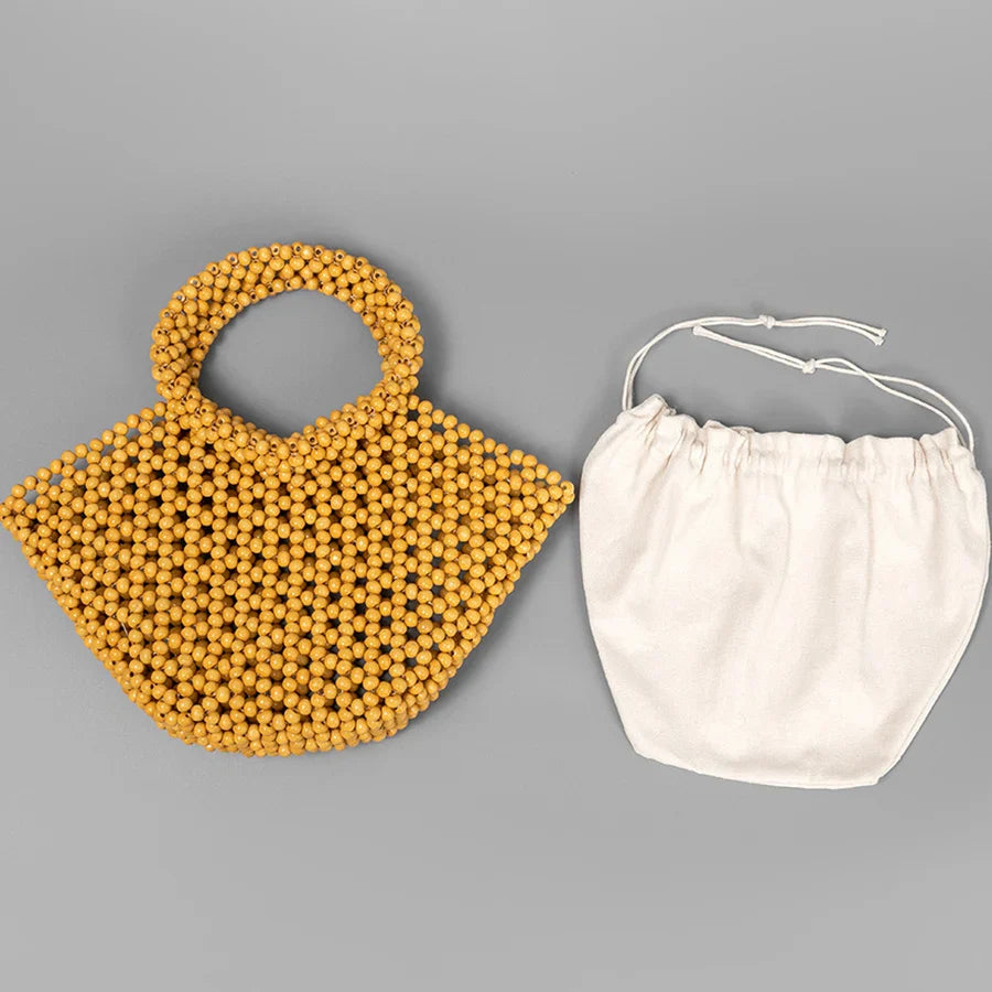 The Megan Wooden Bead Tote