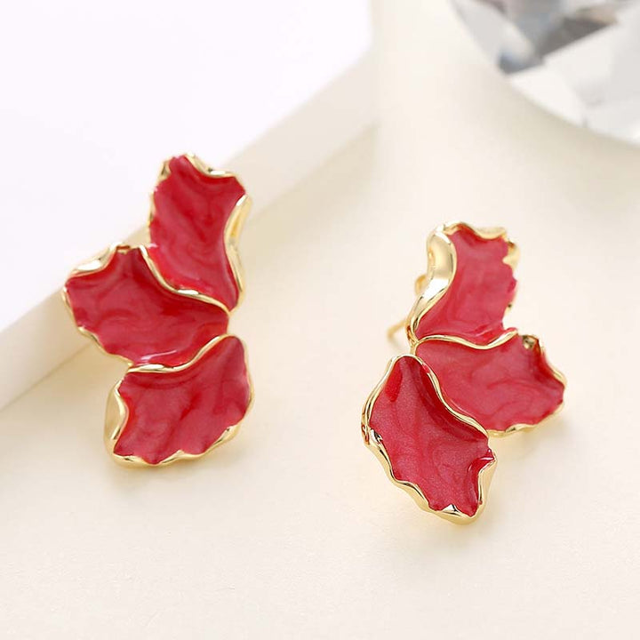 Velour Floral Stud Earring