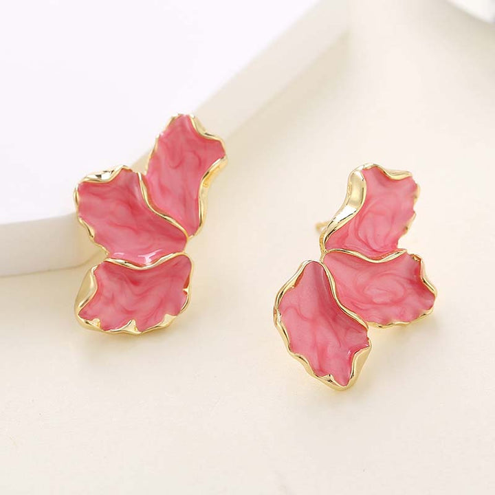 Velour Floral Stud Earring