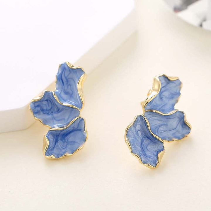 Velour Floral Stud Earring