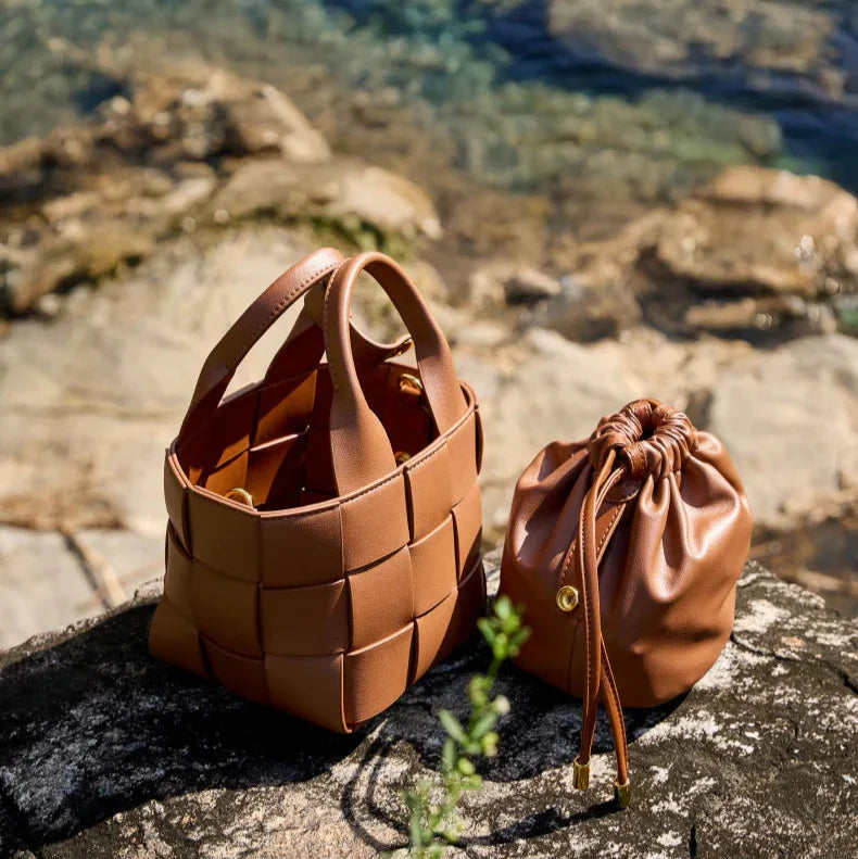 Dana Woven Mini Basket Bag