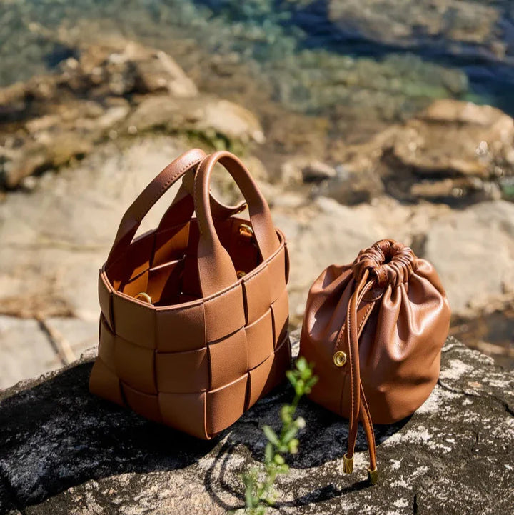 Dana Woven Mini Basket Bag