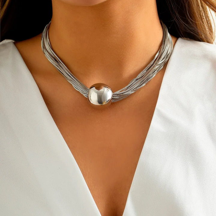 Velour Sculpted Collar Necklace