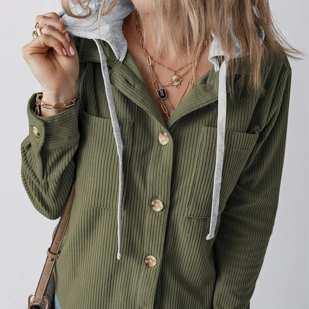 Summer Hooded Button Shirt
